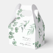 Elegant Eucalyptus Baby shower Greenery Foliage Bedankdoosjes (Achterkant)