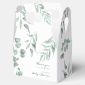 Elegant Eucalyptus Baby shower Greenery Foliage Bedankdoosjes (Geopend)