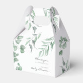 Elegant Eucalyptus Baby shower Greenery Foliage Bedankdoosjes (Voorkant Zijde)