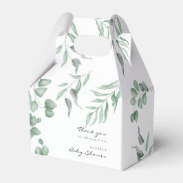 Elegant Eucalyptus Baby shower Greenery Foliage Bedankdoosjes