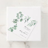 Elegant Eucalyptus Baby shower Greenery Foliage Bedankjes Labels (In situ)