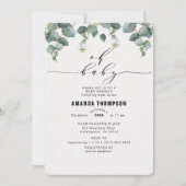 Elegant Eucalyptus Baby shower Kaart (Voorkant)