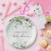 Elegant eucalyptus baby shower napkins papieren bordje (Feest)