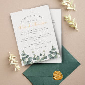 Elegant Eucalyptus Baby shower per post Kaart