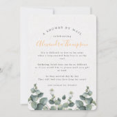 Elegant Eucalyptus Baby shower per post Kaart (Voorkant)