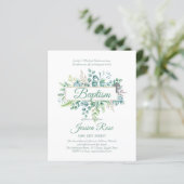 Elegant Eucalyptus Baptism Christening Greenery (Staand voorkant)