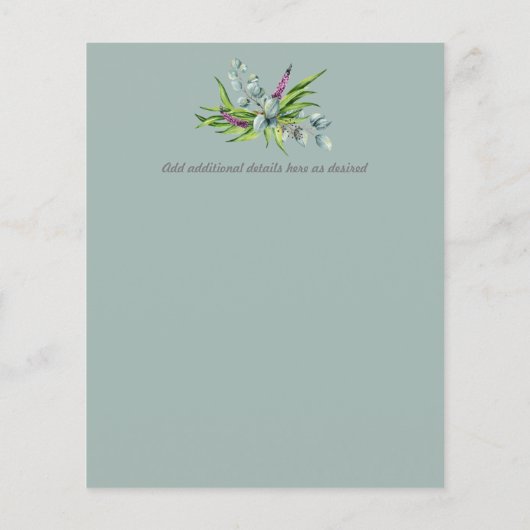 Elegant Eucalyptus Baptism Christening Greenery (Achterkant)