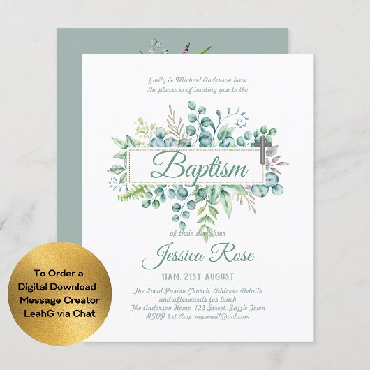 Elegant Eucalyptus Baptism Christening Greenery