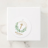 Elegant Eucalyptus Baptisme Bedankjes Labels (In situ)