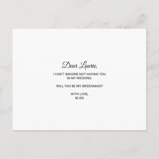 Elegant Eucalyptus Blad groen bruidsmeisje Uitnodiging Briefkaart (Achterkant)