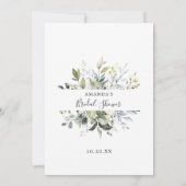 Elegant Eucalyptus Bloemen Vrijgezellenfeest Game  Kaart (Achterkant)