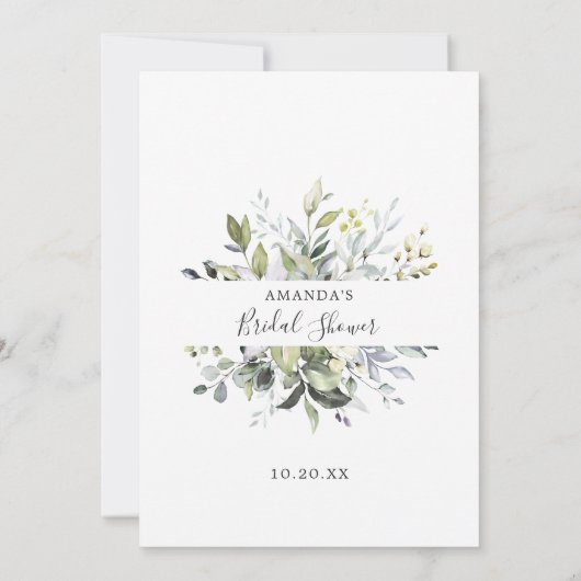 Elegant Eucalyptus Bloemen Vrijgezellenfeest Game  Kaart (Achterkant)