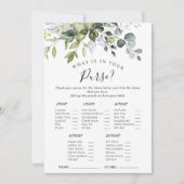 Elegant Eucalyptus Bloemen Vrijgezellenfeest Game  Kaart (Voorkant)