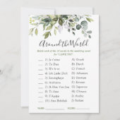 Elegant Eucalyptus Bloemen Vrijgezellenfeest Game  Kaart (Voorkant)