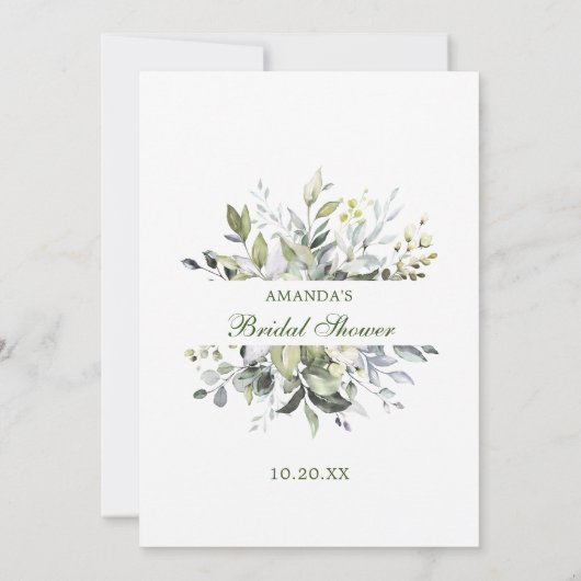 Elegant Eucalyptus Bloemen Vrijgezellenfeest Game Kaart (Achterkant)