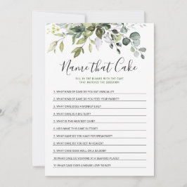 Elegant Eucalyptus Bloemen Vrijgezellenfeest Game  Kaart