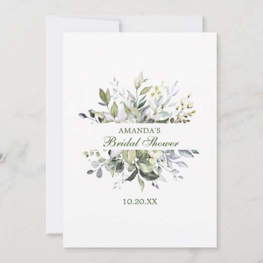 Elegant Eucalyptus Bloemen Vrijgezellenfeest Game  Kaart (Achterkant)