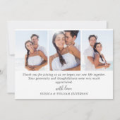 Elegant Eucalyptus Blue Roses 4 PHOTO Bedankkaart (Achterkant)