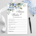 Elegant Eucalyptus Blue Rozen Advice & Wishes Card<br><div class="desc">Waterverf Eucalyptus Greenery Advice Card. Voor verdere aanpassing,  te klikken gelieve de "pas verder"verbinding aan. Als je hulp nodig hebt,  neem dan contact met me op.</div>