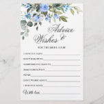 Elegant Eucalyptus Blue Rozen Advice & Wishes Card<br><div class="desc">Waterverf Eucalyptus Greenery Advice Card. Voor verdere aanpassing,  te klikken gelieve de "pas verder"verbinding aan. Als je hulp nodig hebt,  neem dan contact met me op.</div>