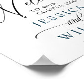 Elegant Eucalyptus Blue Rozen Couple Shower Poster (Hoek)