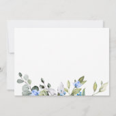 Elegant Eucalyptus Blue Rozen Floral Moving Aankondiging (Achterkant)