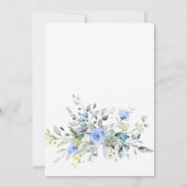 Elegant Eucalyptus Blue Rozen Greenery Wedding Kaart (Achterkant)