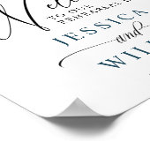 Elegant Eucalyptus Blue Rozen Rehearings Dinner Poster (Hoek)