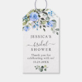 Elegant Eucalyptus Blue Rozen voor je Cadeaulabel (Voorkant)