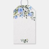 Elegant Eucalyptus Blue Rozen voor je Cadeaulabel (Achterkant)
