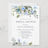 Elegant Eucalyptus Blue Rozen VRIJGEZELLENFEEST Kaart (Voorkant)