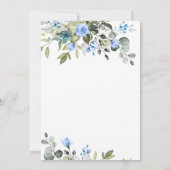 Elegant Eucalyptus Blue Rozen VRIJGEZELLENFEEST Kaart (Achterkant)