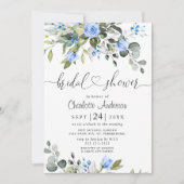 Elegant Eucalyptus Blue Rozen VRIJGEZELLENFEEST Kaart (Voorkant)