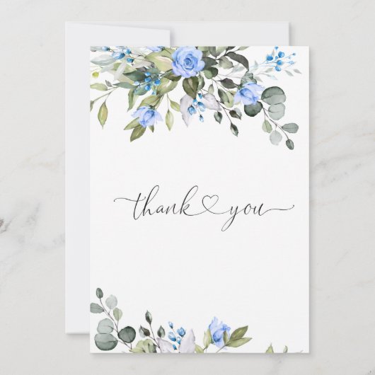 Elegant Eucalyptus Blue Rozen VRIJGEZELLENFEEST Kaart (Achterkant)