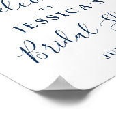 Elegant Eucalyptus Blue Rozen Vrijgezellenfeest Poster (Hoek)