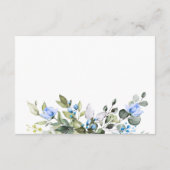 Elegant Eucalyptus Blue Rozen Weddenschap Details Informatiekaartje (Achterkant)