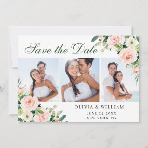 Elegant Eucalyptus Blush Pink Flower Weddenschap F Save The Date