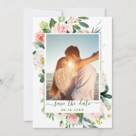 Elegant Eucalyptus Blush Pink Flower Weddenschap F Save The Date