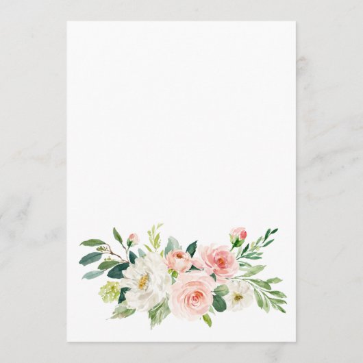 Elegant Eucalyptus Blush Pink Flowers Weddenschap Save The Date (Achterkant)