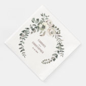 Elegant Eucalyptus Blush Ranunculus Rozen Anemon Servet (Hoek)