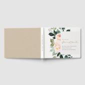 Elegant Eucalyptus Blush Roos Pink Weddenschap Gastenboek (Volledig)