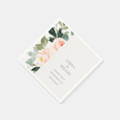 Elegant Eucalyptus Blush Roos Pink Weddenschap Servet (Hoek)