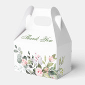 Elegant Eucalyptus Blush Rozen Greenery Wedding Bedankdoosjes (Achterkant)