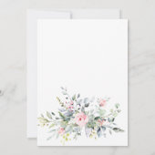 Elegant Eucalyptus Blush Rozen Greenery Wedding Kaart (Achterkant)