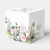 Elegant Eucalyptus Blush Rozen Vrijgezellenfeest Bedankdoosjes (Achterkant)