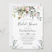 Elegant Eucalyptus Blush Rozen VRIJGEZELLENFEEST Kaart (Voorkant)