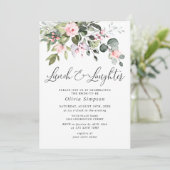 Elegant Eucalyptus Blush Rozen VRIJGEZELLENFEEST Kaart (Staand voorkant)
