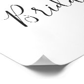 Elegant Eucalyptus Blush Rozen Vrijgezellenfeest Poster (Hoek)