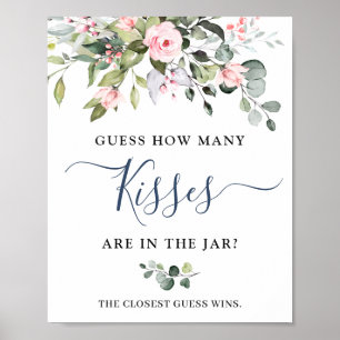 Elegant Eucalyptus Blush Rozen Vrijgezellenfeest Poster