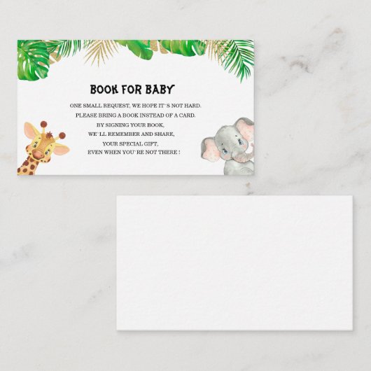 Elegant Eucalyptus-boeken voor baby Informatiekaartje (Voorkant / Achterkant)